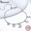 BAMOER-pulsera de eslabones con cadena de luna y estrella para mujer, de Plata de Ley 925, joyería de plata de ley SCB107 ► Foto 3/6