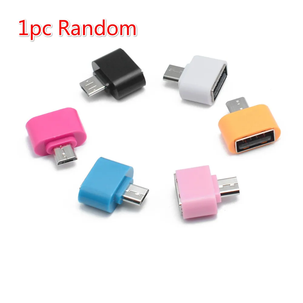 Горячая Распродажа 2 шт Мини OTG USB кабель OTG адаптер Micro USB конвертер USB для планшетных ПК Android - Цвет: 1pc Random Color