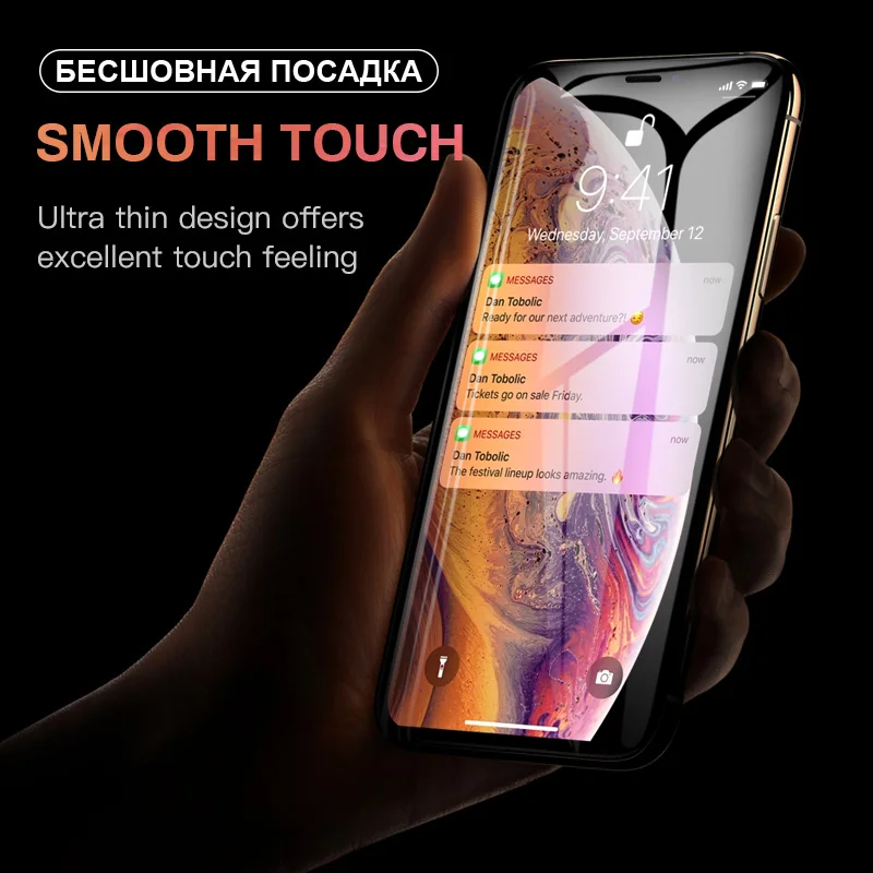 ESVNE, новинка, 10D, закаленное стекло для iphone X, XS, защита экрана, защитное стекло на iphone XR, XS MAX, пленка, изогнутый край, полное покрытие, 9H