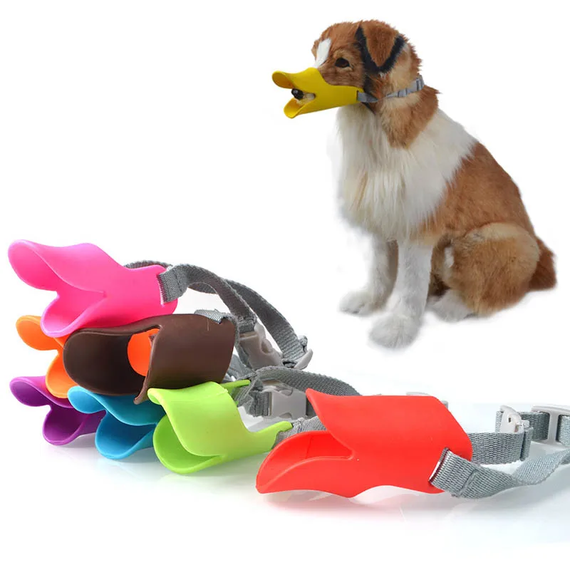 Anti bite Masks Duck Mouth Mask Pets Accessories 1 Pc Dog Products Dog Muzzle Non toxic Silicone Multifunction