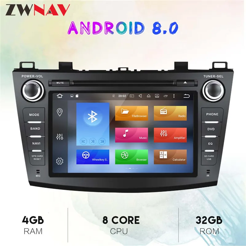 Perfect The Latest Android 9.0 System 2Din Car GPS Navigation DVD Player Unit For Mazda 3 Axela 2009 2010 2011 2012 2013 2