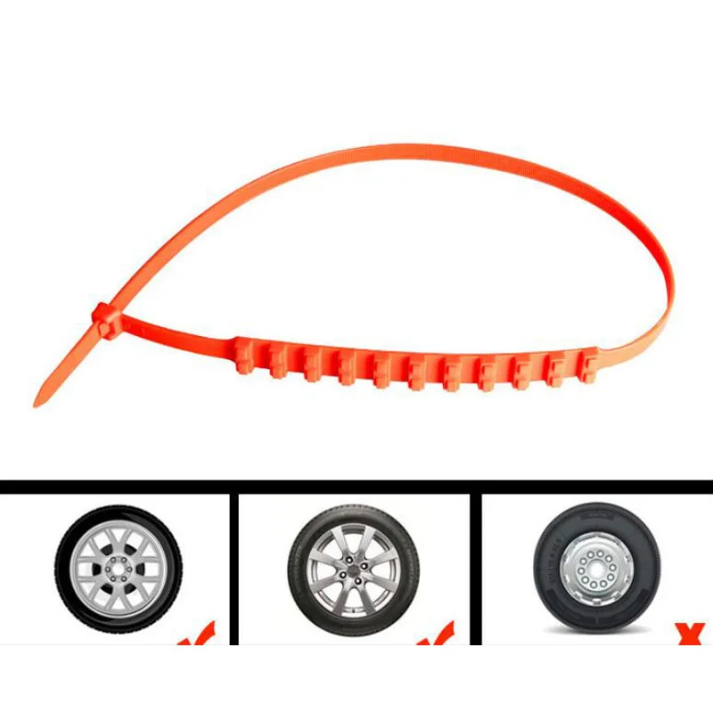 10pcs Large Car Tyre Snow Chains Anti-skid Winter Outdoor Car Tire Wheel Chain Emergency Double Grooves Anti Slip Accessorie