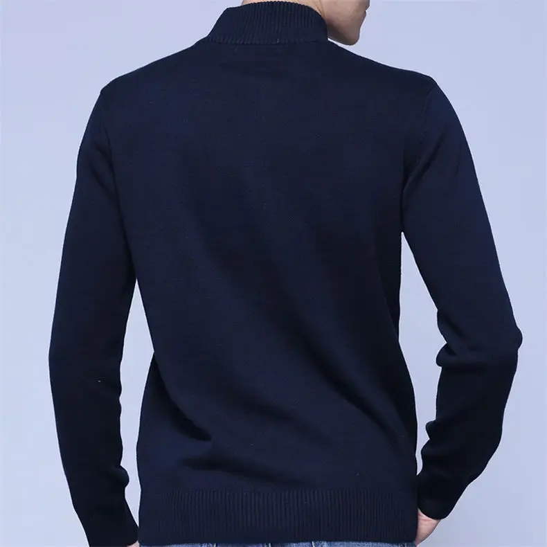 5Colors Brand Polo Men Sweater Pullovers Winter Cotton Knitted Zipper Sweater Tops Male Jumper Autumn Spring 2018 New Size M-3XL-09