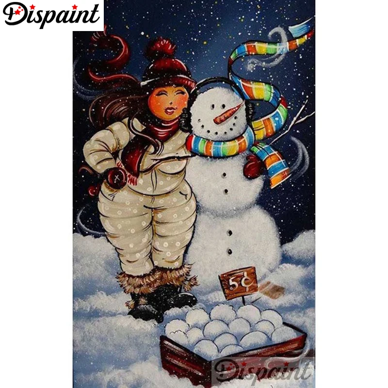 Dispaint Full Square/Round Drill 5D DIY Diamond Painting &quotFat woman&quot Embroidery Cross Stitch 3D Home Decor A06321 | Дом и сад
