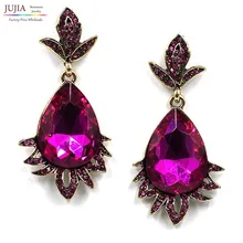 3 вида цветов ; Новинка года Высокое качество тенденции моды Лидер продаж женщин полный кристалл Винтаж себе Серьги для женщин ювелирные изделия