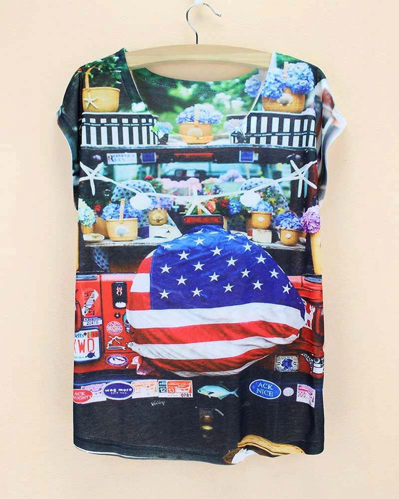 Hundreds models women's T shirt wholesale new fashion & novelty print