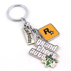 PS4 GTA 5 брелок с рисунком из игры Лидер продаж! Grand Theft Auto 5 брелок для вентиляторы Xbox Rockstar брелок держатель 4,5 см Jewelry Llaveros