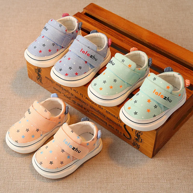 Spring new baby cotton fabric shoes girls boys comfortable casual