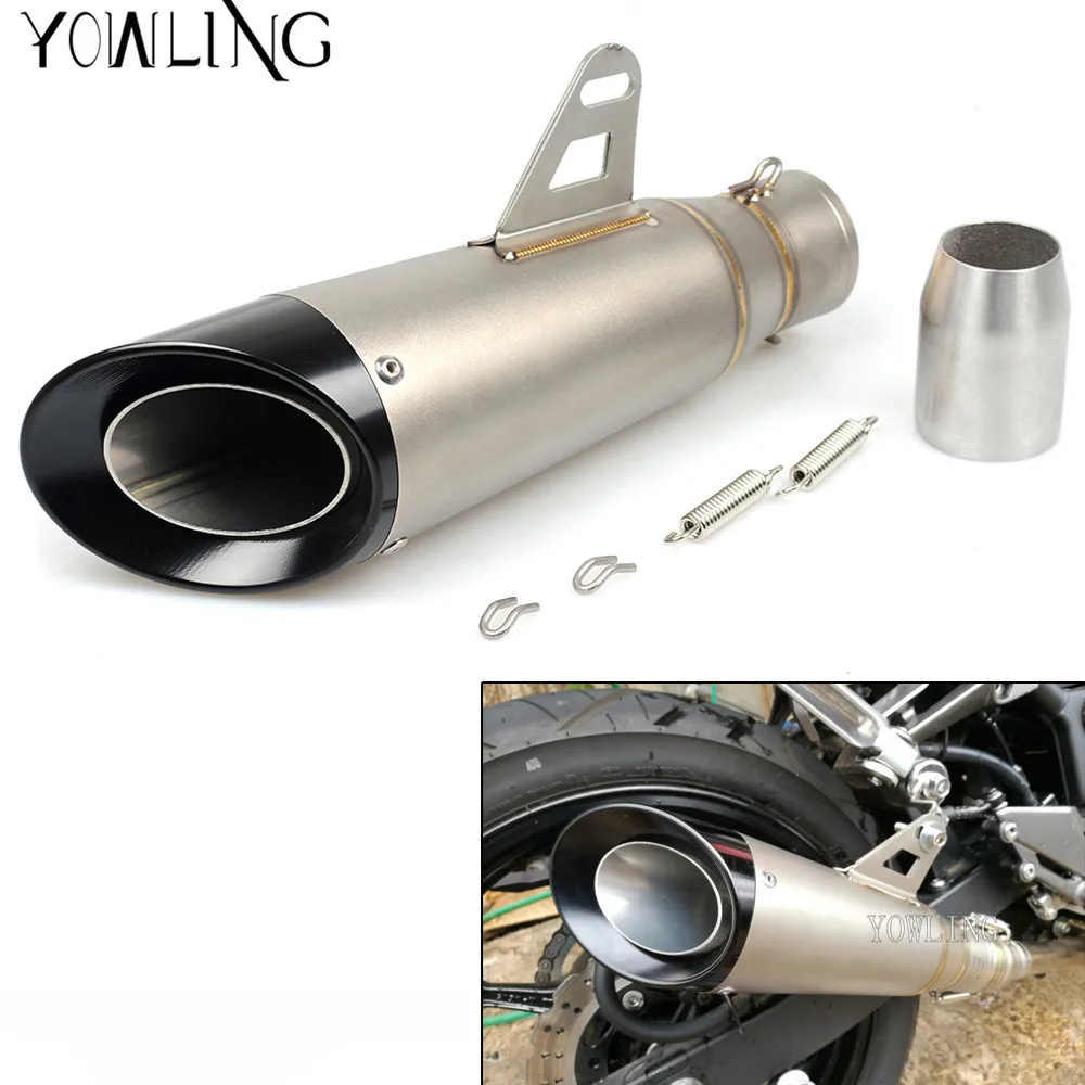 Universal Inlet 36 - 51mm New Model stanless steel Motorcycle Exhaust Muffler Racing Exhaust Pipe Muffler Silencer