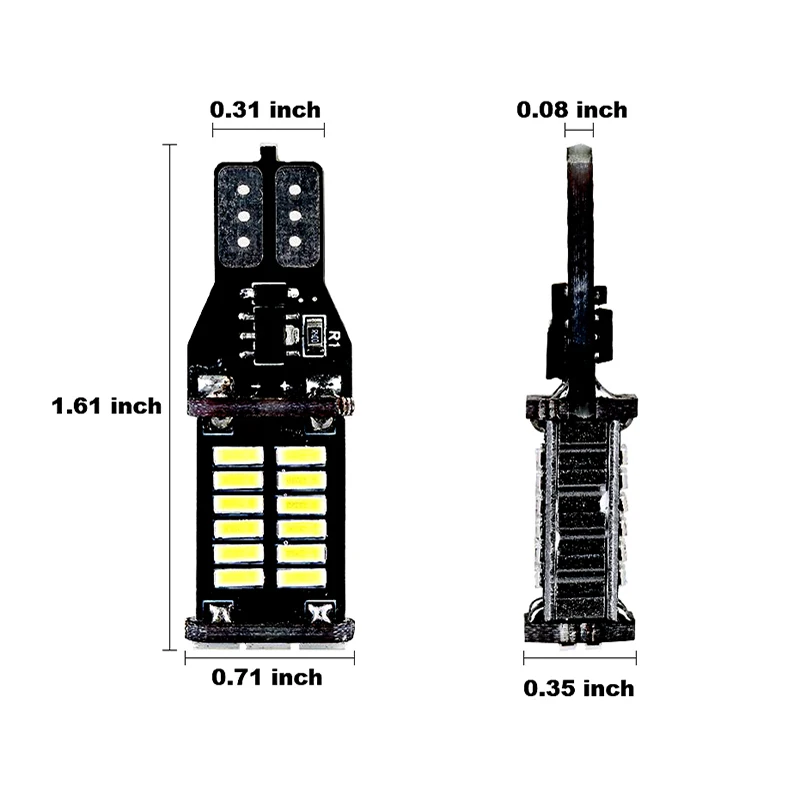 2pcs Extremely Super Bright 921 912 LED T15 W16W Canbus High Power 4014 30SMD LED Lights Bulbs for Back-Up Reverse Light.03