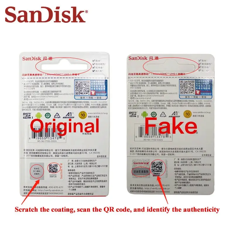 Двойной флеш-накопитель SanDisk Micro SD карты 128 гб 64 гб 32 гб оперативной памяти, 16 гб встроенной памяти, tf-карта красный слот для карт памяти Microsd 200 гб 256 Class10 продукт