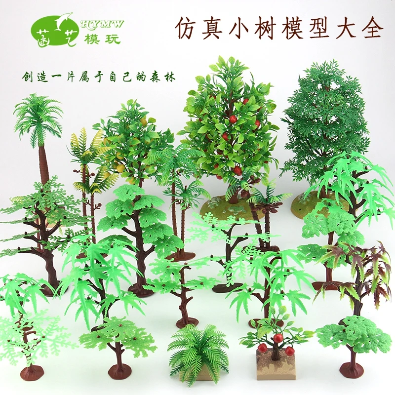 Simulation plant plastic pine tree coconut tree cypress tree fruit