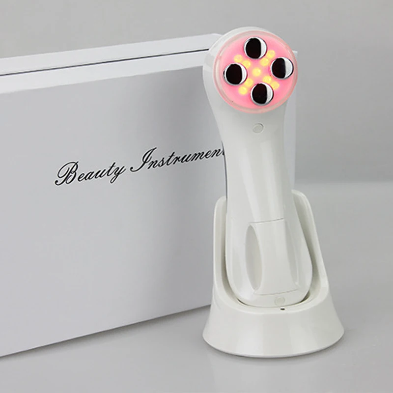  5in1 Ultrasonic EMS Ion Microcurrent Mesotherapy Massager LED RF Photon Therapy Facial Skin Lifting
