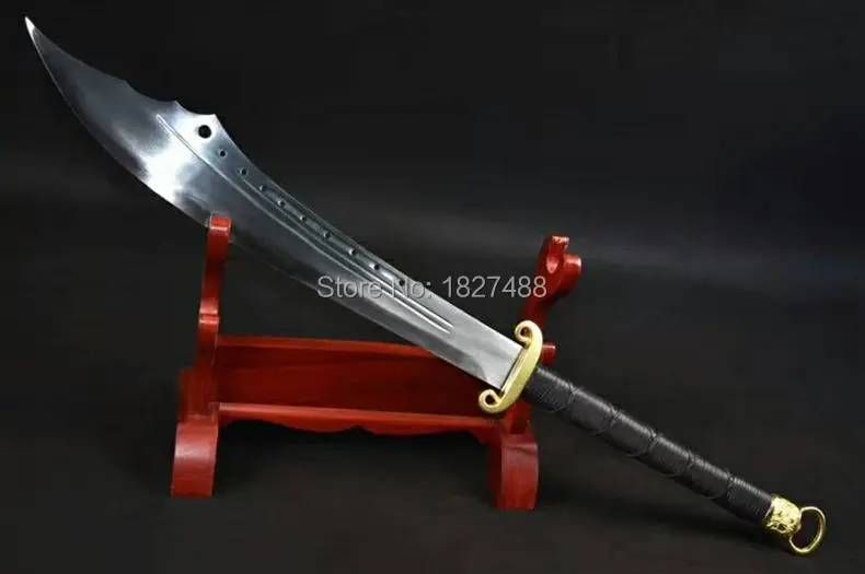 Ручная работа KungFu Broadsword Sword WuShu Da Dao 1095 лезвие из высокоуглеродистой стали острый нож/кожаная оболочка