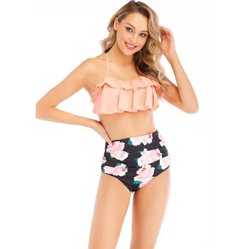 Bikini 2019 Tankini Charming Women Swimwear Two Piece Sexy Backless Beach Printed Swimwear Sets Women's Sex Appeal Swimsuits 4zg