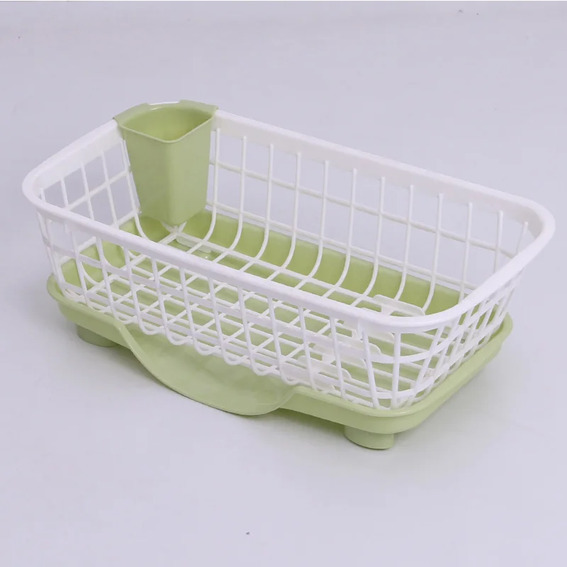 BNBS кухонная столешница лоток большая раковина Сушилка сушилка органайзер для посуды тарелка Подставка для хранения утвари держатель - Цвет: White Green