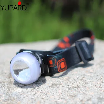 

YUPARD high bright LED Headlamp Headlight bicycle light 2 in 1 built-in rechargeable battery red warning light USB charging