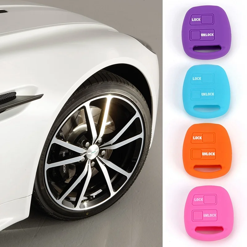 Silicone 2 Buttons Car Key Fob Case Cover Skin For TOYOTA CAMRY RAV4 PRADO COROLLA AVENSIS LAND CRUISER YARIS