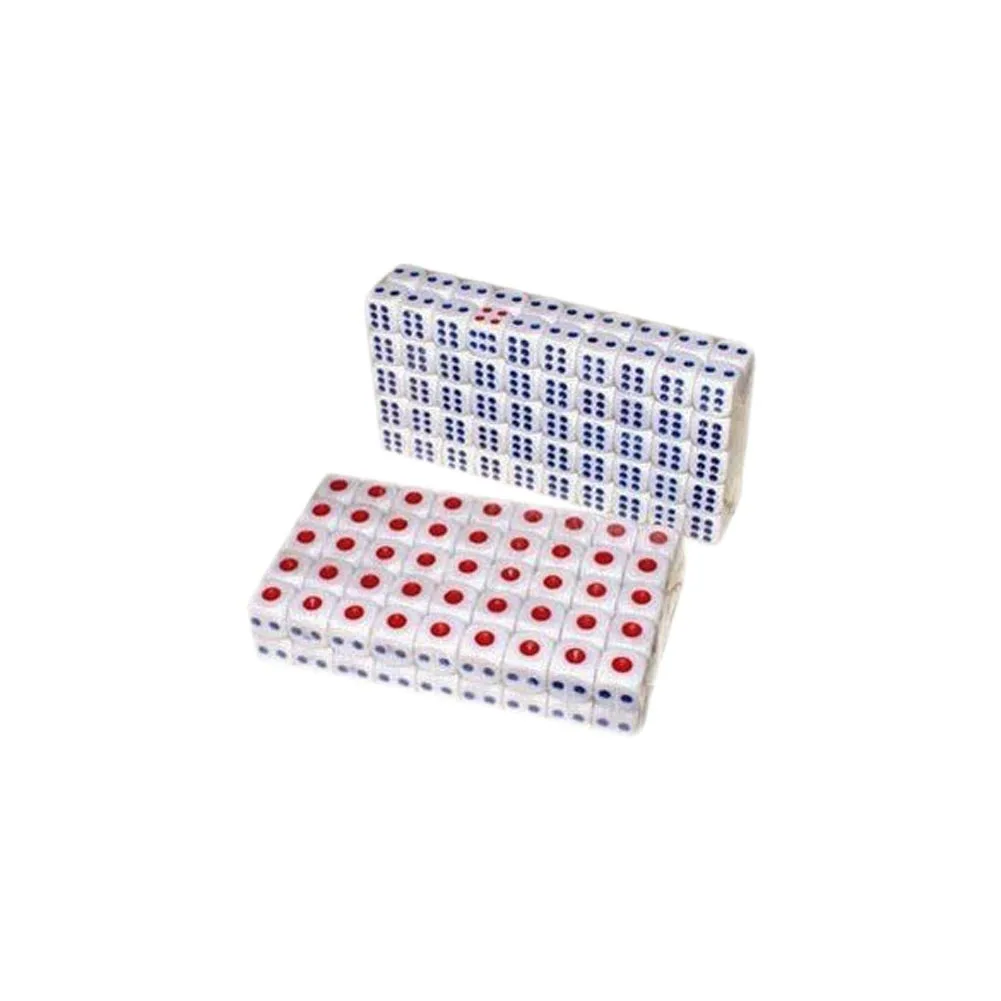 

100pcs Standard Plastic 10mm Game White Decider Dice Die RPG Toy Bauble B2C Shop
