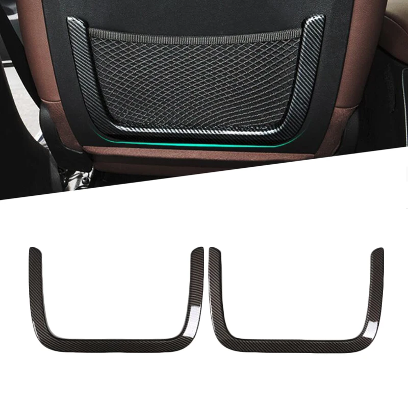 

For BMW X3 G01 2018 Matte Front Seat Back Net Pocket Cover Frame Decoration Sticker Trim Interior ABS Accessories Carbon Fiber