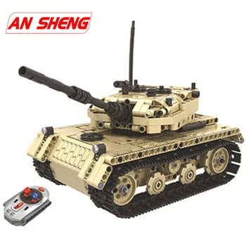 

New Technic Military Remote Control RC Tank Electric Bricks Model Building Blocks Compatible All Brands Toys For Children Gifts
