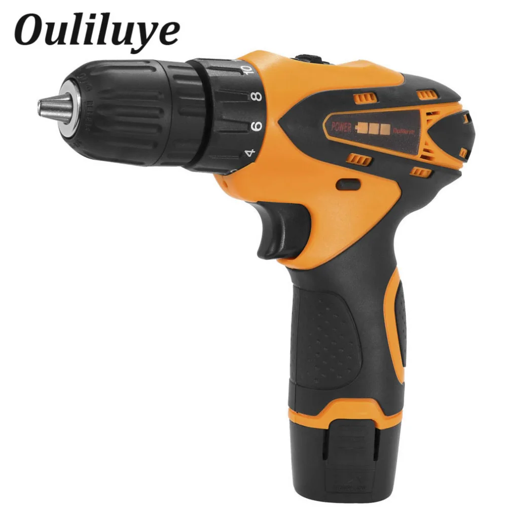 

Electric Drill Screwdriver 12V Household Cordless Wireless Screwdriver Rechargeable Lithium Batteries Drill Bit Set Power Tools