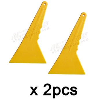 

2pcs long Handle Shovel Scraper sharp triangle Bubble Scraper Contour Corner Car Auto Window Vinyl Wrap Wrapping Squeegee 2A09