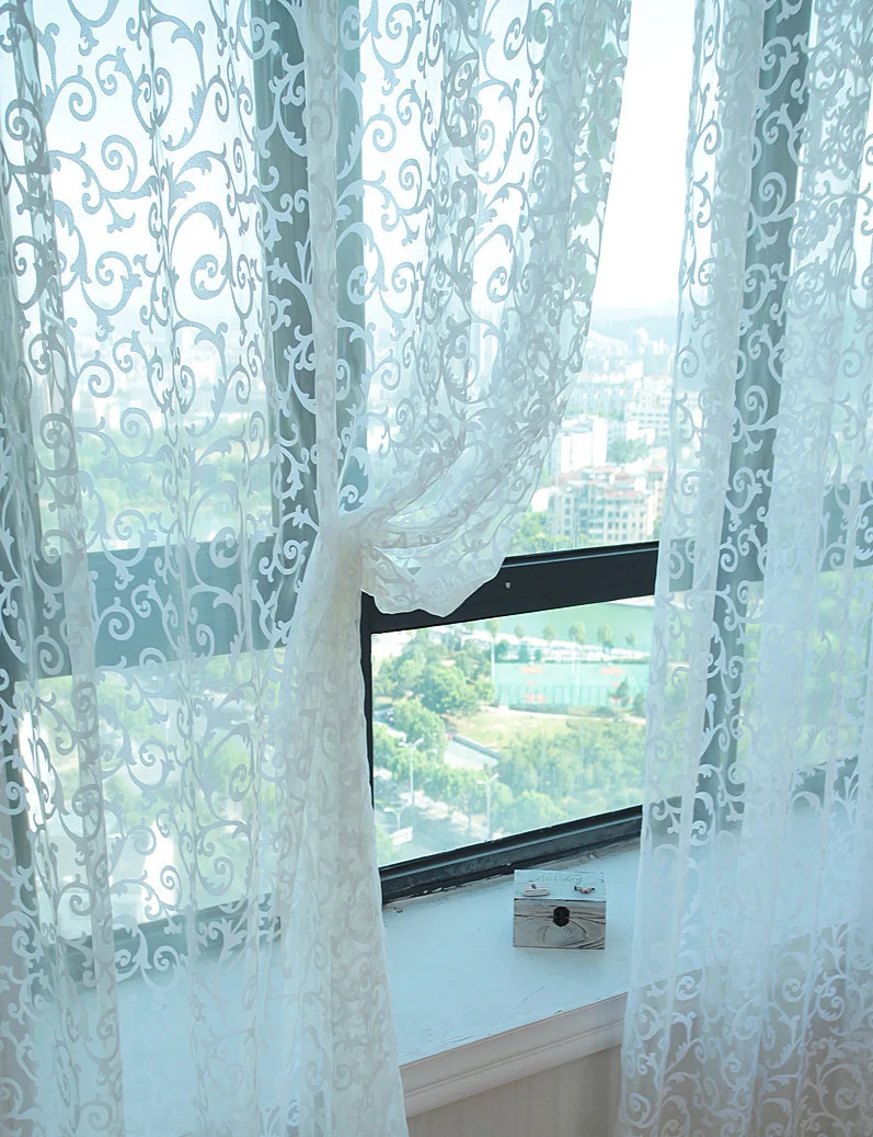 

Fashion tulle for windows quality sheer curtain sheer panel free shipping