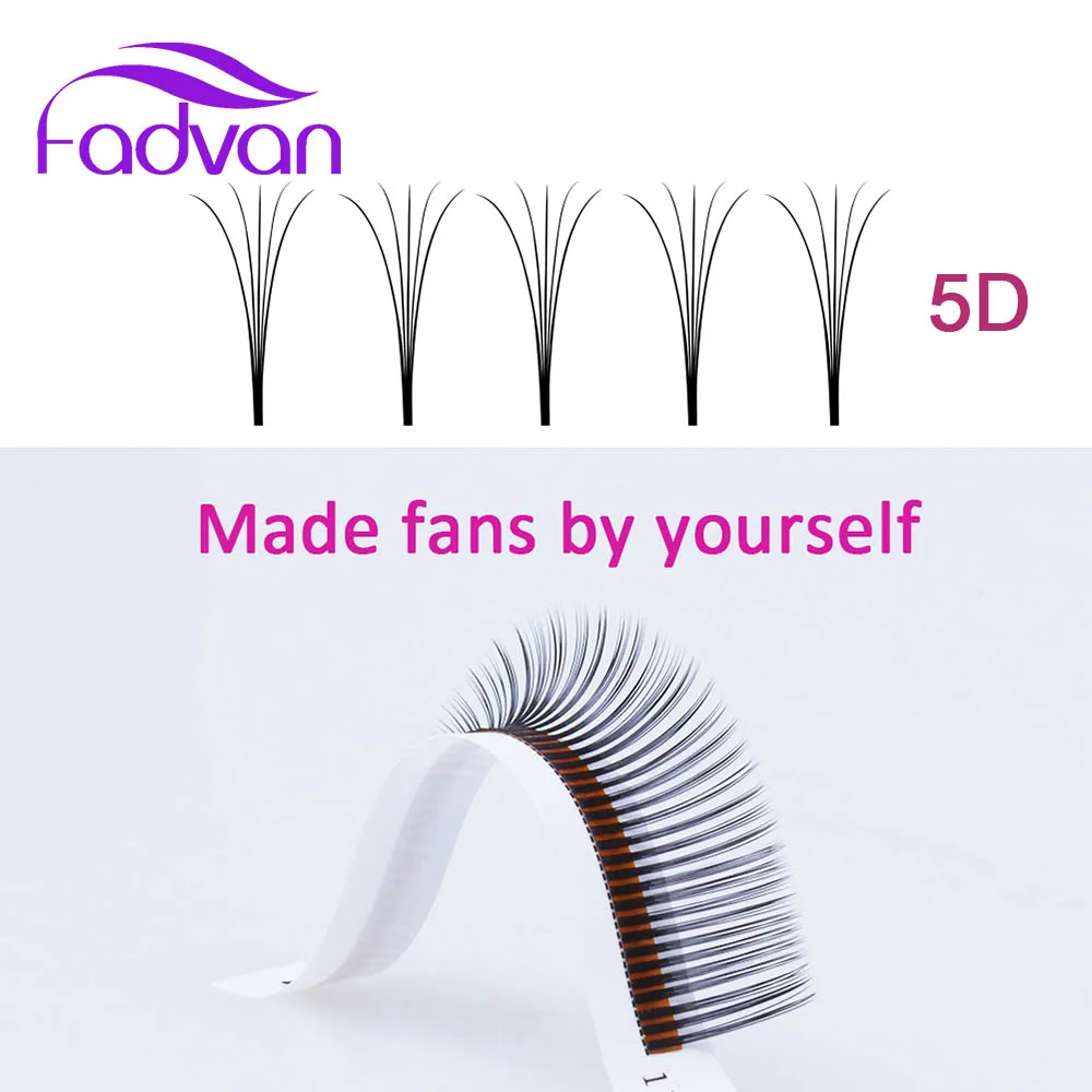 5d fan volume Быстрое наращивание ресниц C D Curl длина 3D 5D объем Быстрый вентилятор наращивание ресниц разрыв ресницы Профессиональный салон использования - Цвет: 5d fan volume