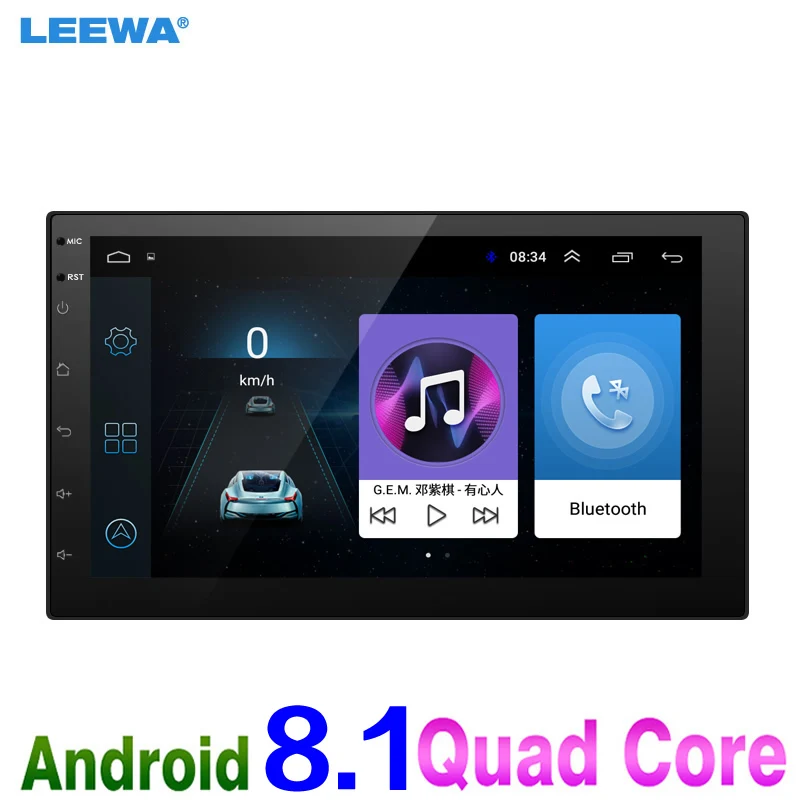 

LEEWA New 7inch Ultra Slim Android 8.1 Quad Core Car Media Player With GPS Navi Radio For Nissan/Hyundai All 2DIN ISO Size