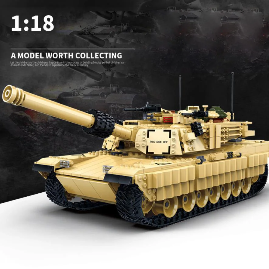 Современный военный боевой танк США Abrams основной moc batisbrick строительные блоки