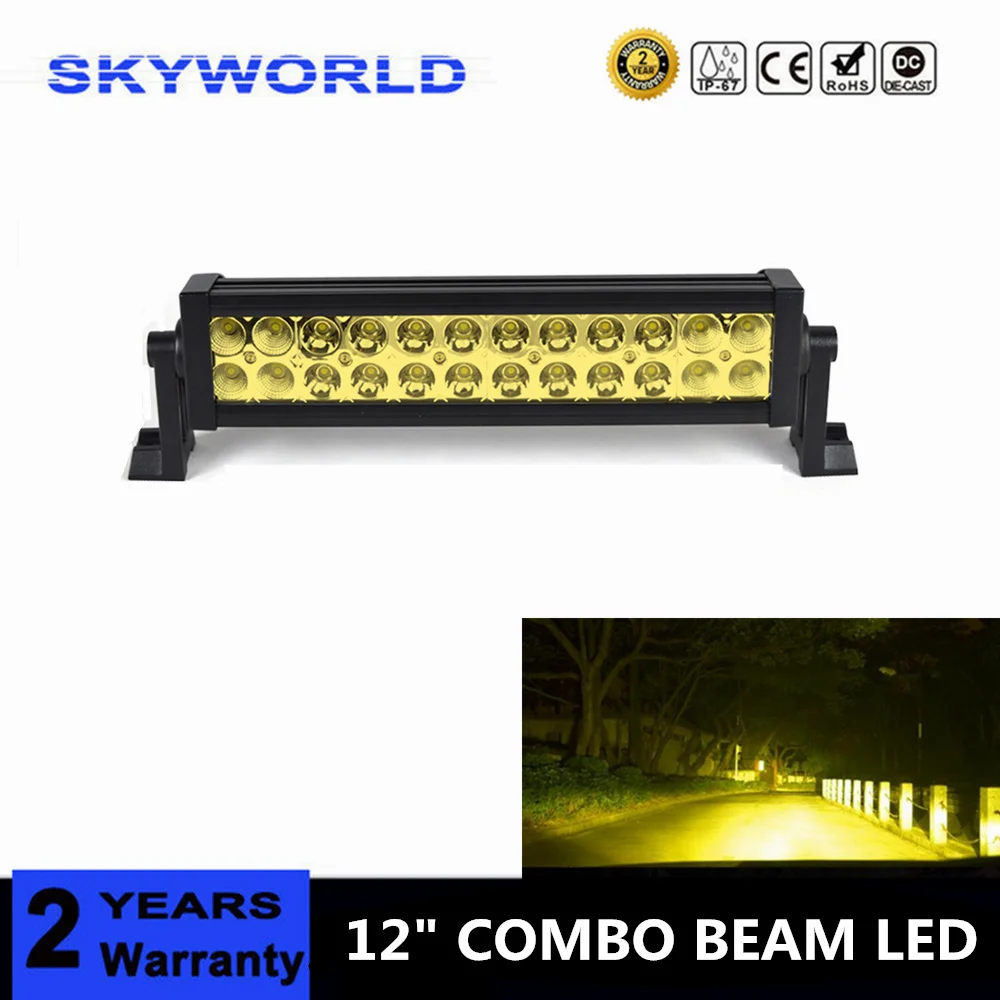 

12" Combo Beam Led Work Light Bar For Ford Fiesta Dual Row 12 Inch 12V 24V Offroad Car Led Light Bar Combo 4x4 4WD SUV ATV