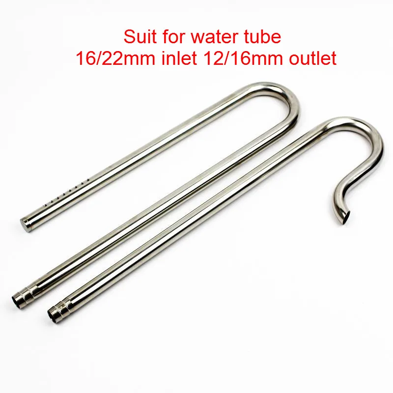 

Stainless Aquarium Inflow Outflow Lily Water Pipe Water Plant Tank Canister Filter Set For 16/22mm Inlet 12/16mm Outlet Tube
