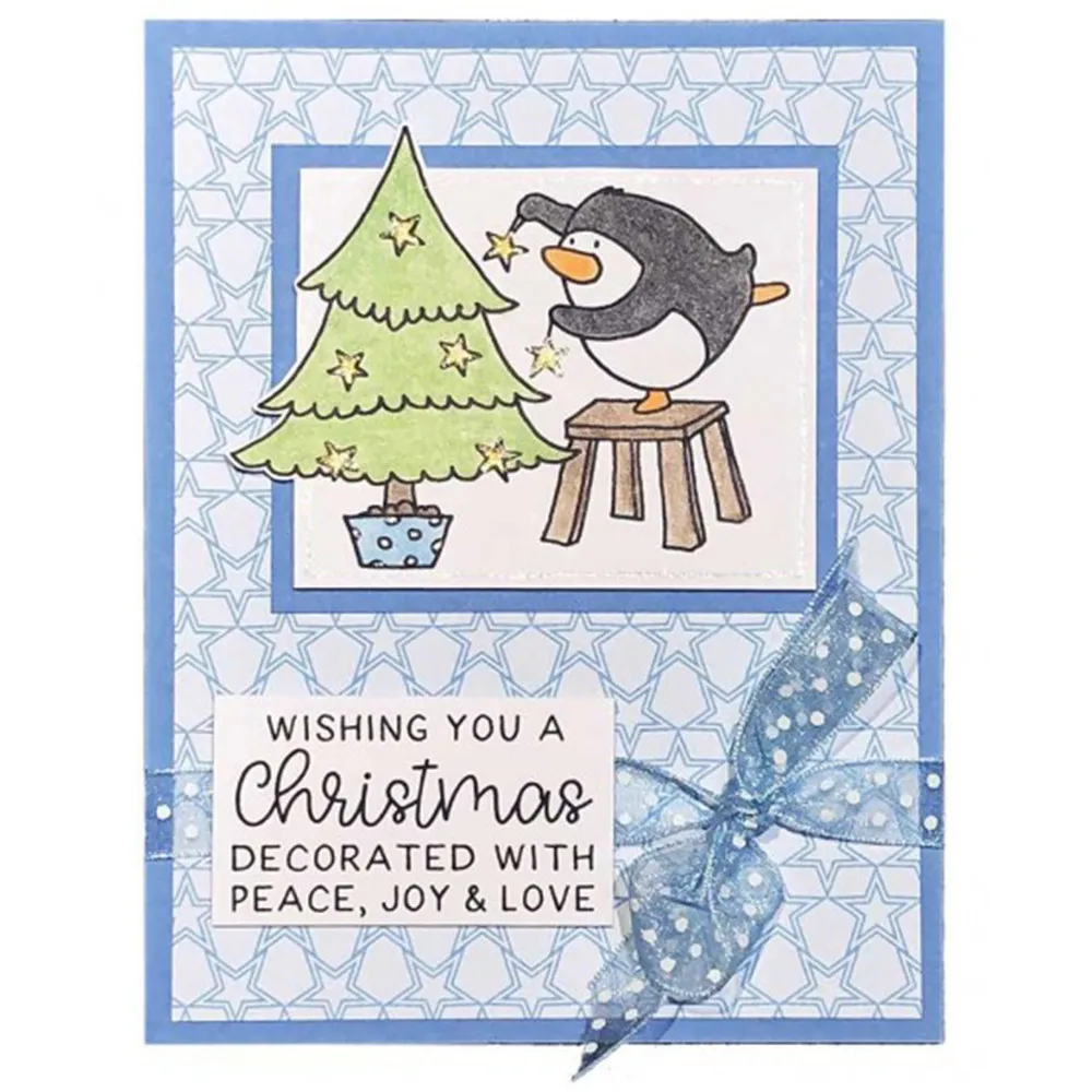 

Eastshape Penguin Christmas Metal Cutting Dies for Scrapbooking New 2019 Die Cuts for Card Making Stitch Craft Dies