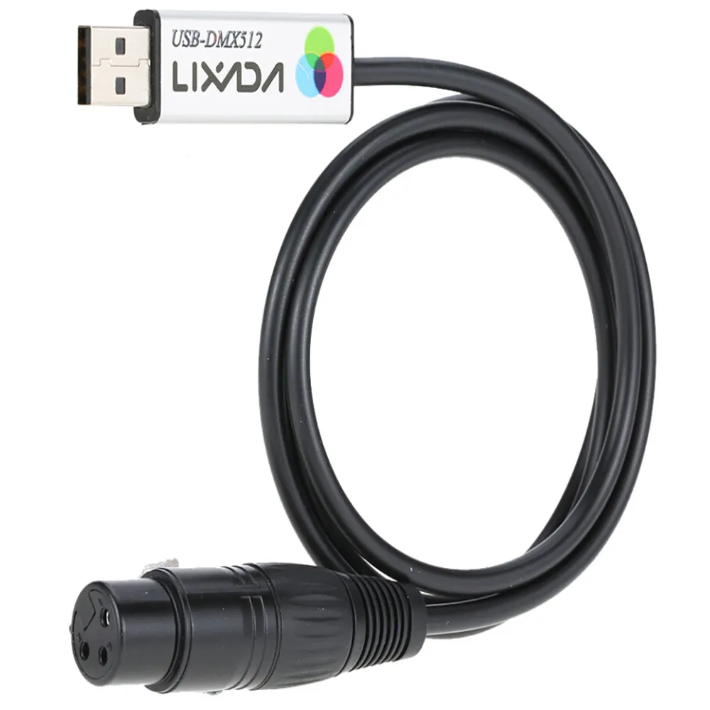 Высокоскоростной USB интерфейс DMX контроллер для адаптера DMX512 компьютер Сценическое освещения-Управление Свет USB кабель для передачи данных