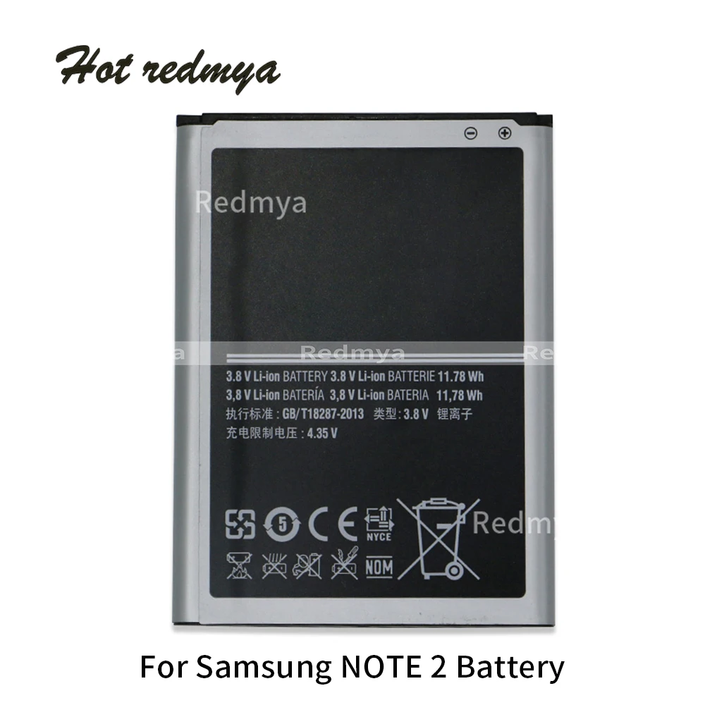 

Phone Battery For Samsung Galaxy Note 2 N7100 N7102 N7105 EB595675LU 3100mAh Built-Li ion Replacement