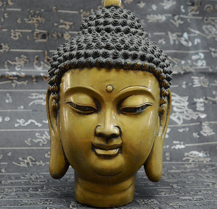 

7" China Buddhism Temple Pure Bronze Copper Shakyamuni Tathagata Buuddha Statue