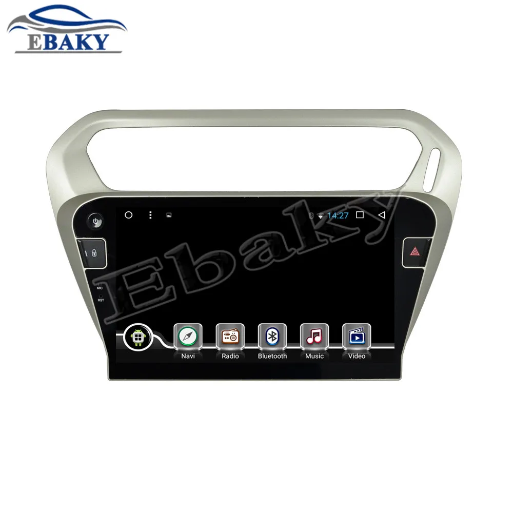 Top NaviTopia 9inch 1GB/2GB RAM Quad Core/Octa Core Android 7.1/8.1 Car DVD Radio for Peugeot 301 2014- with GPS/wifi/maps 3