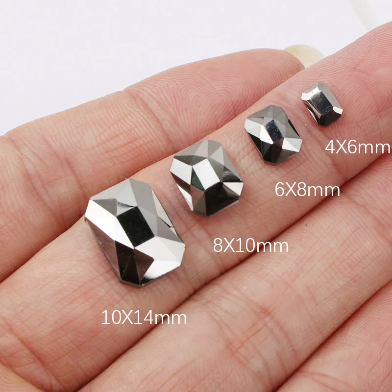 Новый стиль 10x14 мм большие длинные Восьмиугольные Стразы для ногтей красочные