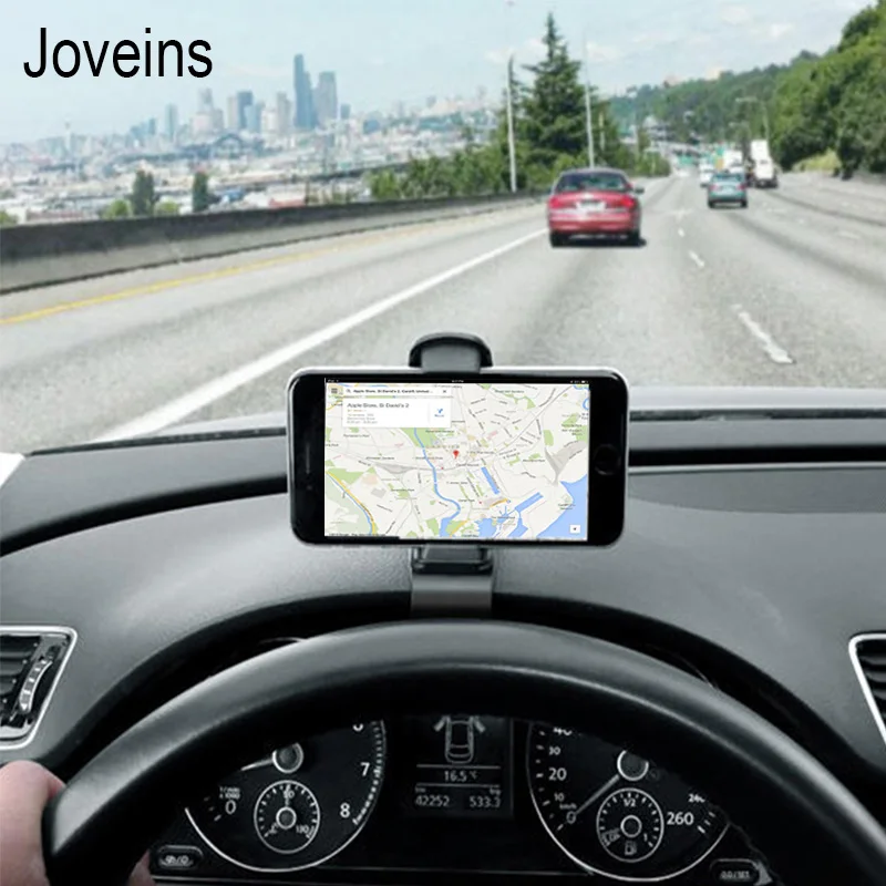 JOVEINS 360 Вращающийся Автомобильный держатель для телефона на приборную панель для iPhone X 8, регулируемый держатель с зажимом, держатель для мобильного телефона, подставка, дизайн Hud