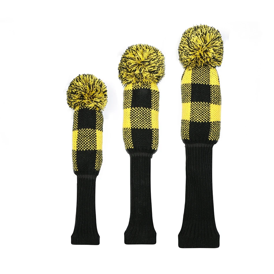 نوادي الجولف headcovers الحياكة الصوف نوادي يغطي إكسسوارات الغولف 1 مجموعة شحن مجاني