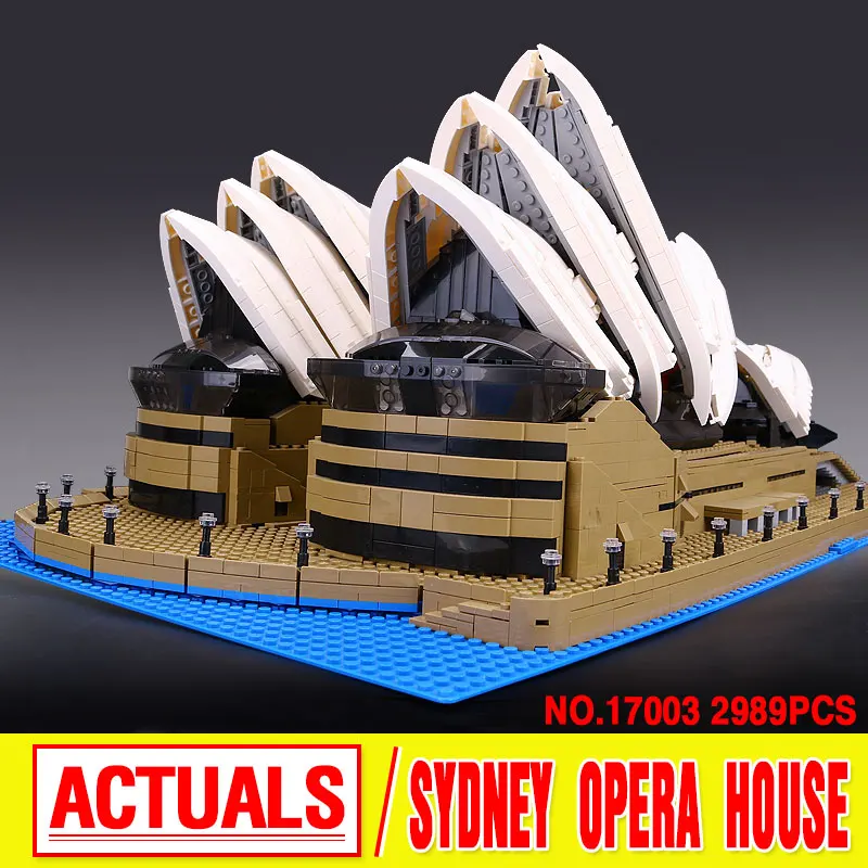 

2017 New LEPIN 17003 2989Pcs City  Series Sydney Opera House Model Building Kits Blocks Bricks Compatible Toys Gift 10222