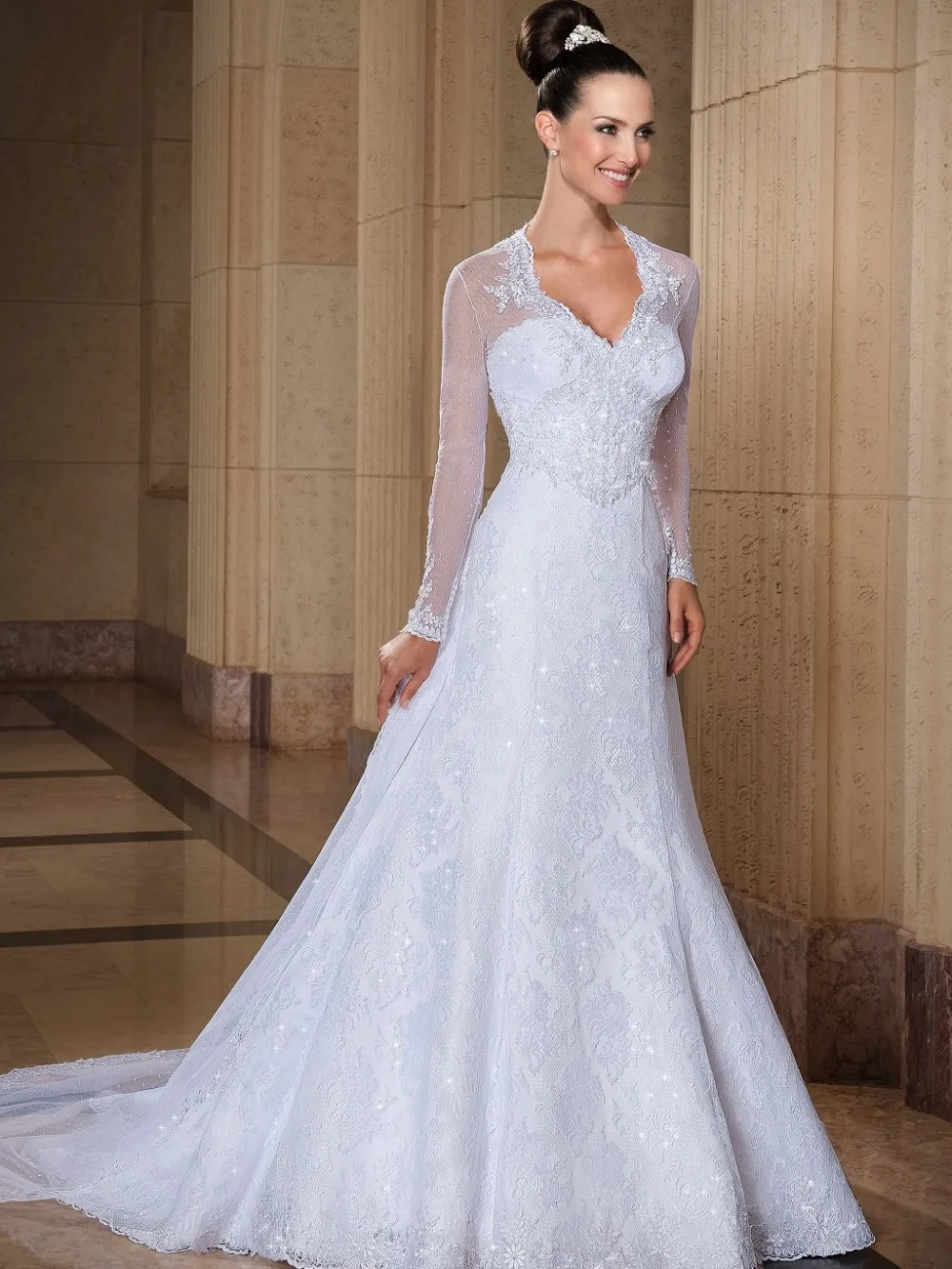 Aliexpress.com : Buy Vestidos De Novia Open Back Long Sleeve Aliexpress.com : Buy Vestidos de novia Open Back Long Sleeve Wedding Dress 2015 lace wedding dress chapel train vestido de renda fashion casamento from ... - Aliexpress.com : Buy Vestidos De Novia Open Back Long Sleeve