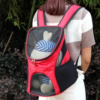 

TECHOME New 2020 Hot Pet Carrier Portable Outdoor Cat Dog Pet Double Shoulder Mesh Bag Backpack Travel Carrier