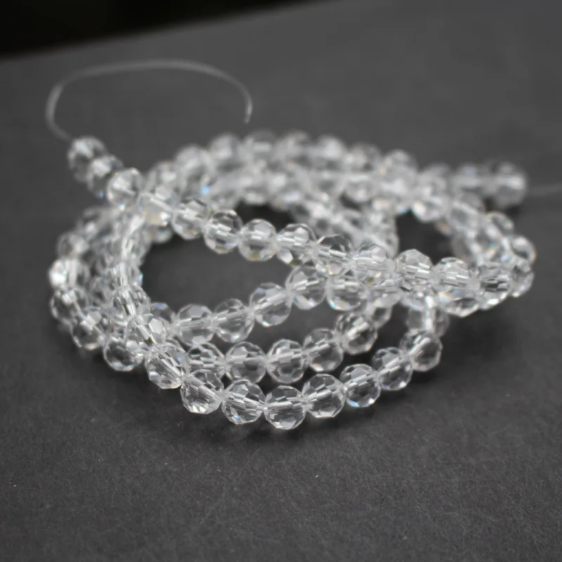 

6mm 8mm Glass crystal beads Faceted Disco Beads Clear color for jewelry making