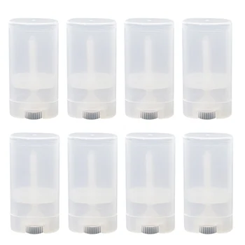 

10PCS 15g Refillable Transparent Empty Deodorant Homemade Soap Lip Balm Lipstick Container Tubes Bottle for Home Beauty Shop Use