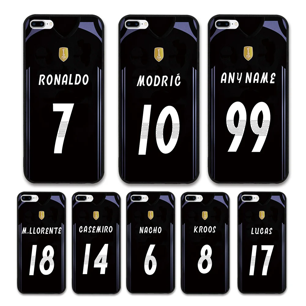 

European Football RONALDO MODRIC KROOS Jersey style Real Madrid Custom Names and Numbers case for iPhone 7 plus Phones cases