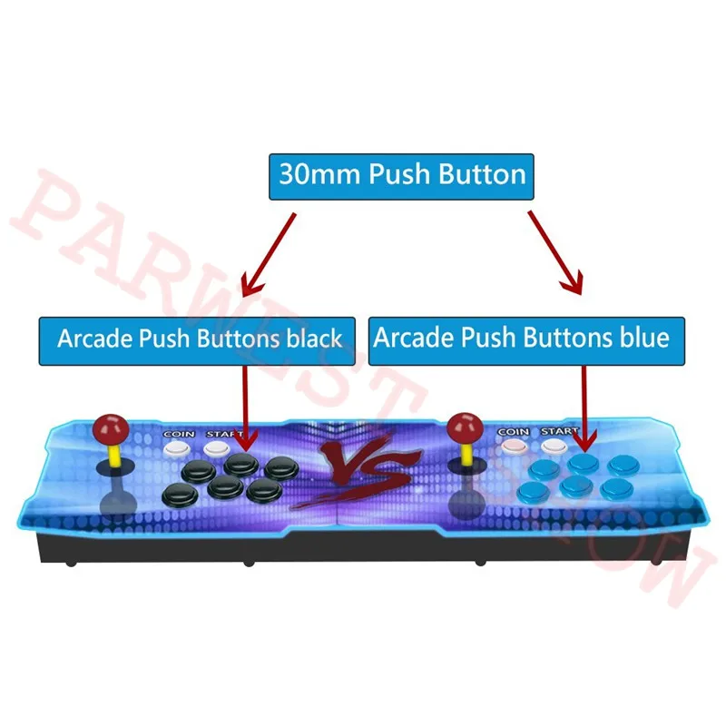 Высококачественный комплект Sanwa JLF-TP-8YT 5Pin джойстик+ 8 шт. OBSF-30 кнопки для DIY Kit Mame Jamma 6 цветов выбор