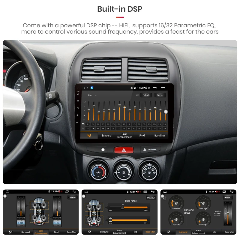 Perfect Junsun 4G+64G CarPlay DSP Android 8.1 Car Radio Multimedia Stereo Audio Player GPS 2 Din For Mitsubishi ASX 2010-2018 no DVD 2