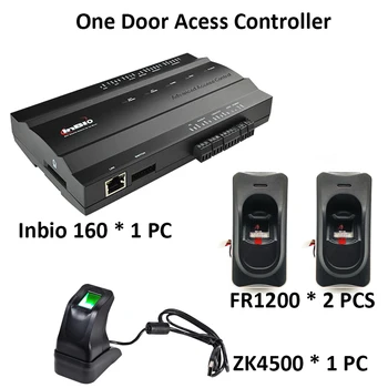 

ZK Inbio160 Access Control System One door Security Access Control Panel and FR1200 Slave Reader USB ZK4500 reader